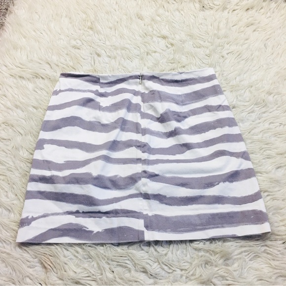 J. Crew Gray Zebra Striped Mini Skirt Size 0 - Picture 6 of 10